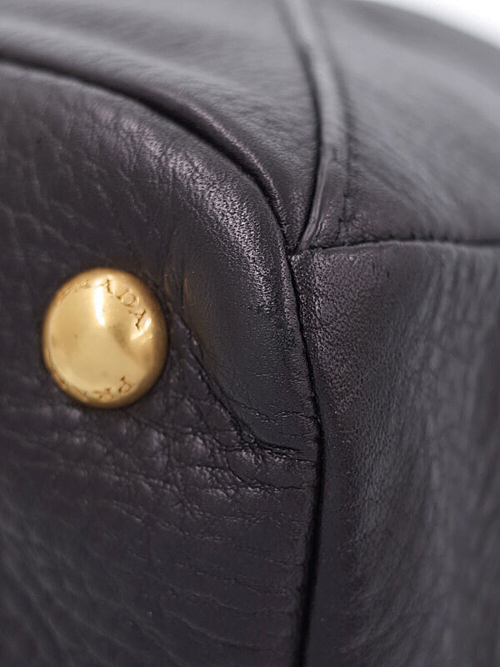 Prada tote Vitello 2WAY shopping bag Daino leather Black - Picture 5 of 9
